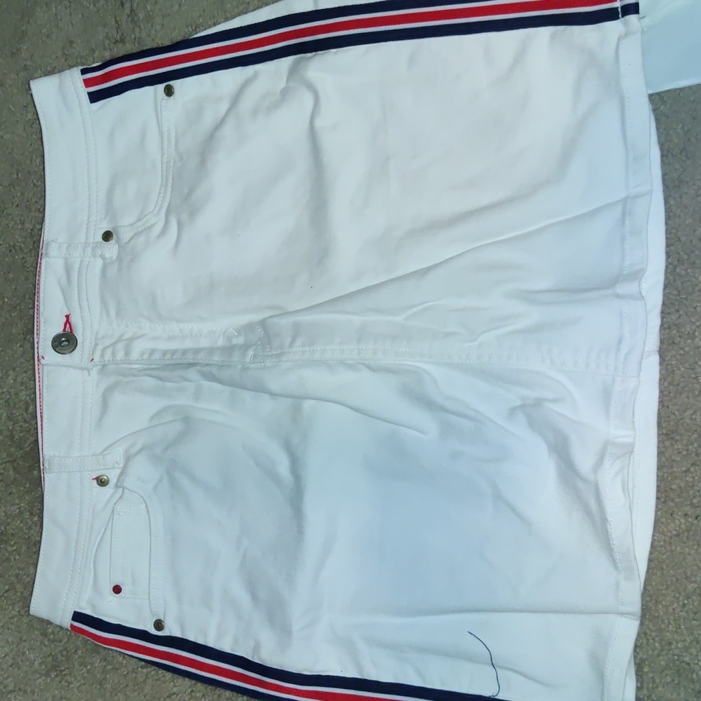White jean skirt